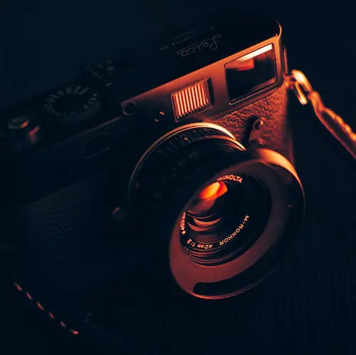 Point de vue d'un appareil photo compact